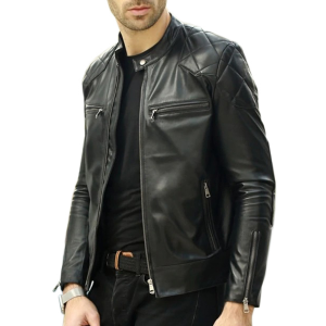 Giacca in Vera Pelle di Agnello da Uomo Nero