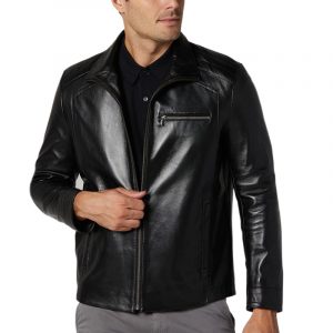 Giacca Nera da Uomo in Vera Pelle Nappa