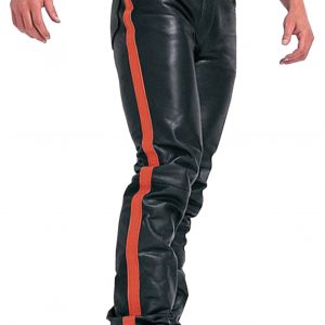 Pantaloni in pelle neri da moto da uomo art: PANTPELLE03 INVENTIONS