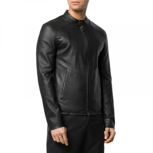 Giacca da Uomo in Vera Pelle Nappa Nera