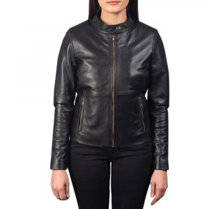 Biker Giacca da Donna in Vera Pelle Nappa Nero