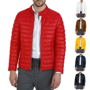 Giacca Piumino in Vera Pelle Nappa da Uomo