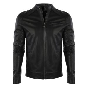 Giubbotto Biker Nero da Uomo in Vera Pelle Nappa