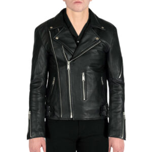 Chiodo da Uomo in Vera Pelle Nappa Nero