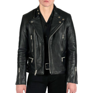 Chiodo da Uomo in Vera Pelle Nappa Nero