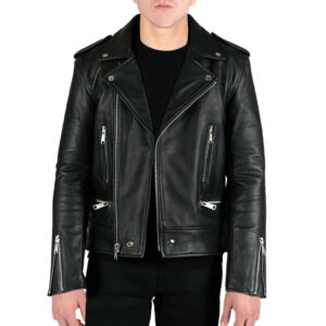 Chiodo da Uomo in Vera Pelle Nappa Nero