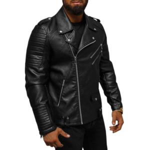 Chiodo da Uomo in Vera Pelle Nappa Nero