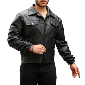 Giubbotto Bomber Nero da Uomo in Vera Pelle